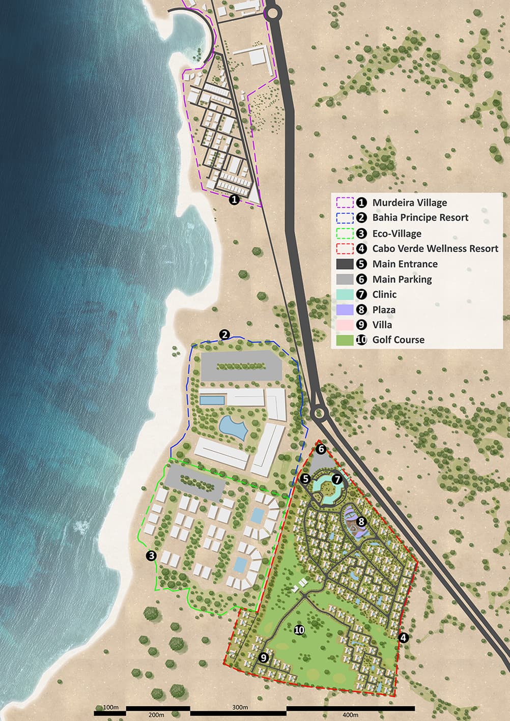 CVMI site plan with numbered zones