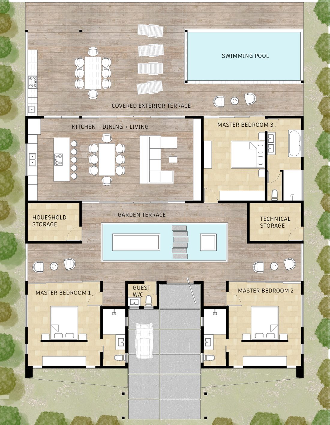 Villa Soléa ground-floor plan
